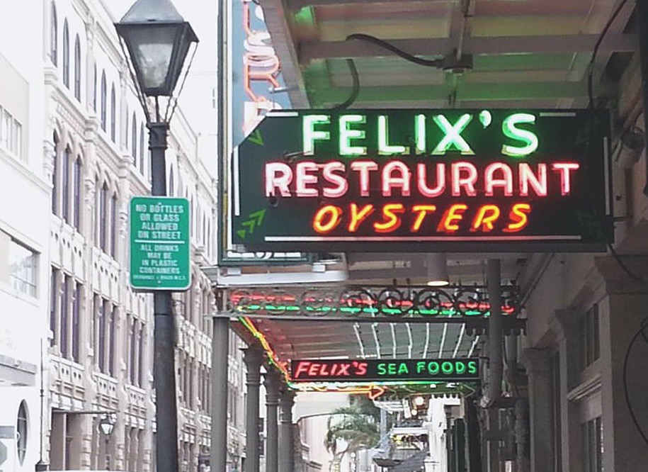 where to eat in nola, felix's restaurant & oyster bar nola, best restaurants in nola