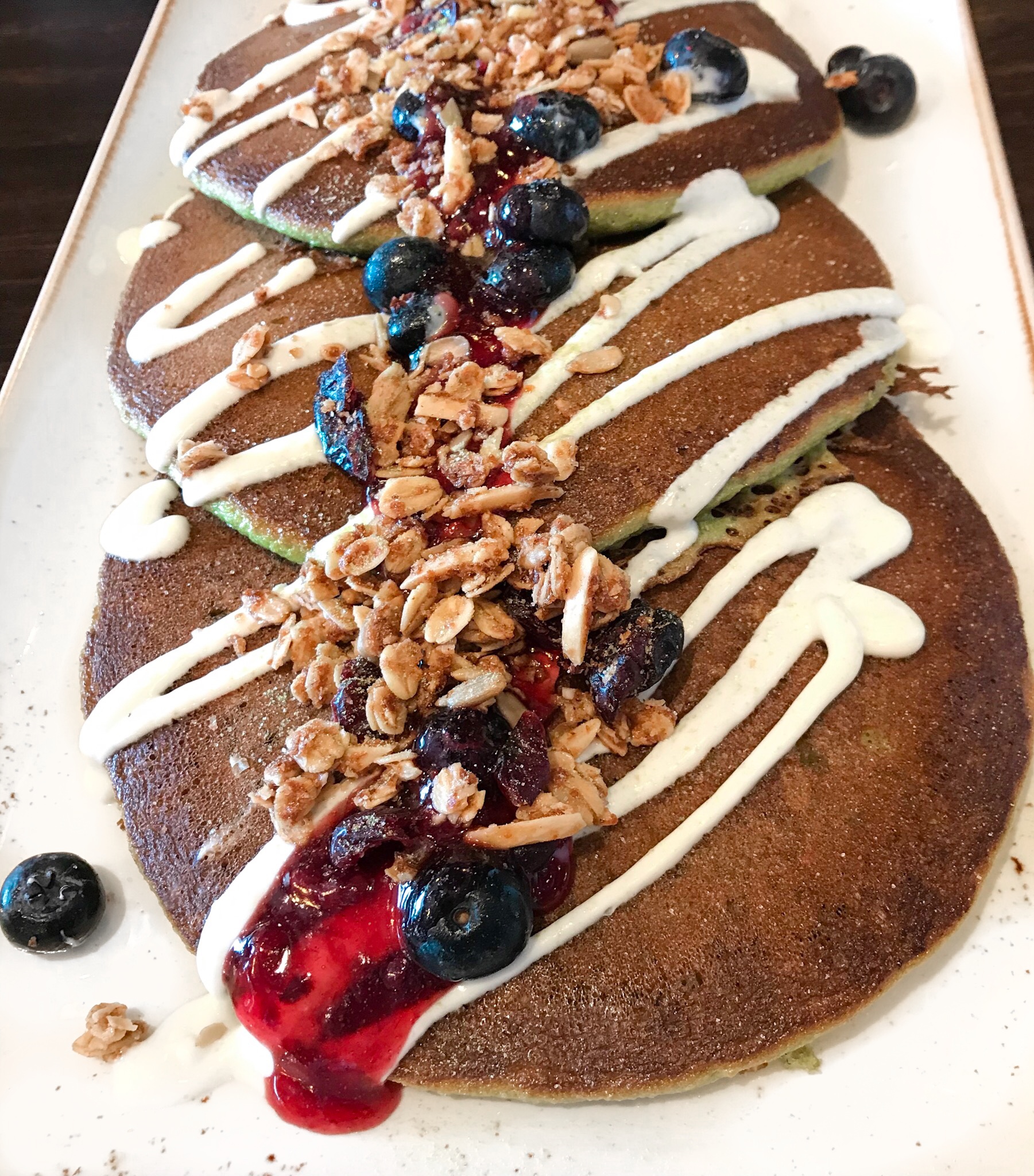matcha pancakes from First Watch